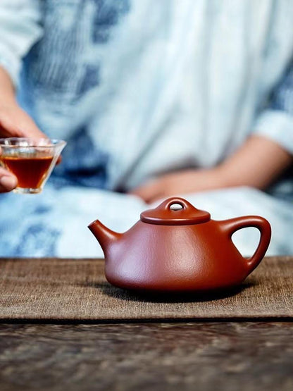 Yixing Purple Clay Teapot Zhuni Duan Half-Handmade Shipiao Style Teapot