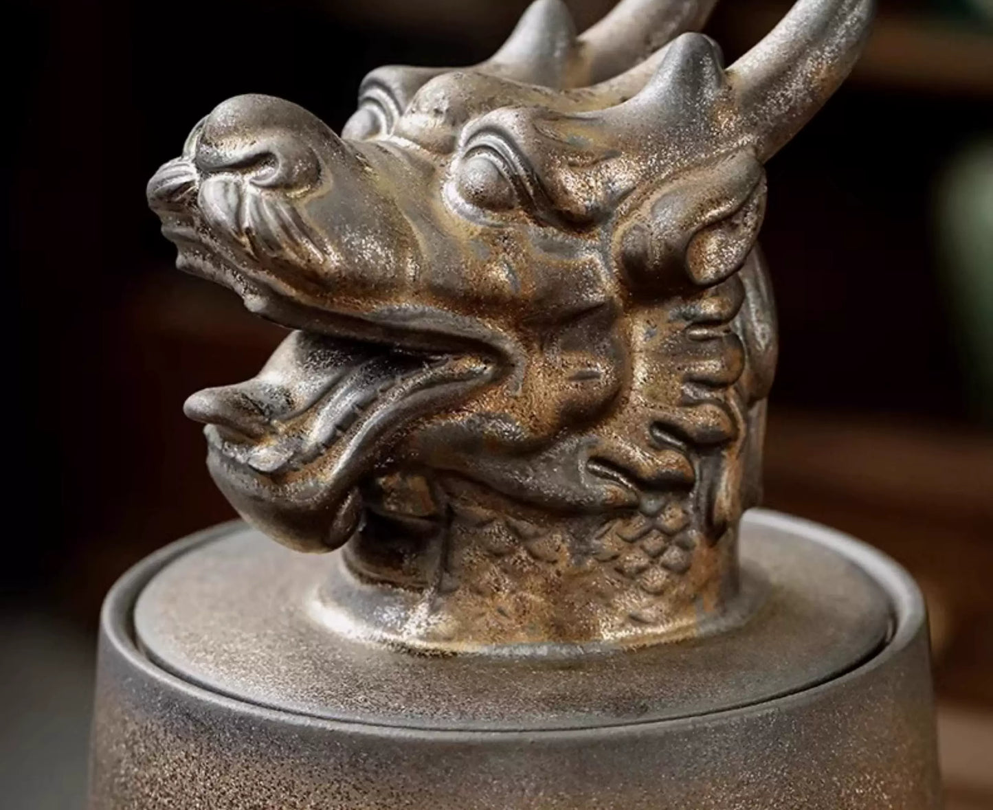 Twelve zodiac themed ceramic tea container